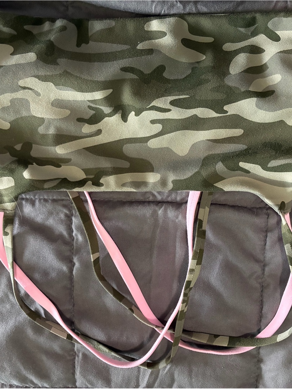 PINK Victoria's Secret Camouflage Tote with Pink Trim